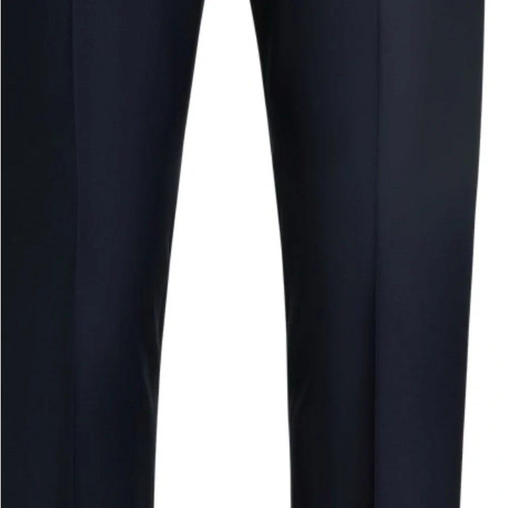HUGO BOSS Slim-Fit Trousers In Vigin Wool With Stretch Men's Navy Pants size 42R